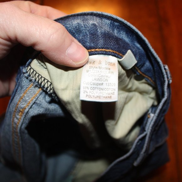 Rag & Bone Men's Denim Jeans. Size 32 Waist. Five Pockets - Picture 3 of 6